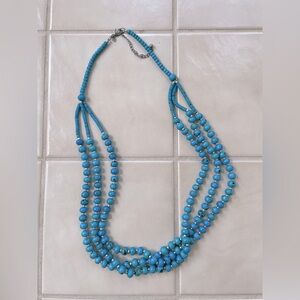 Chicos - Lagoon blue beaded Necklace